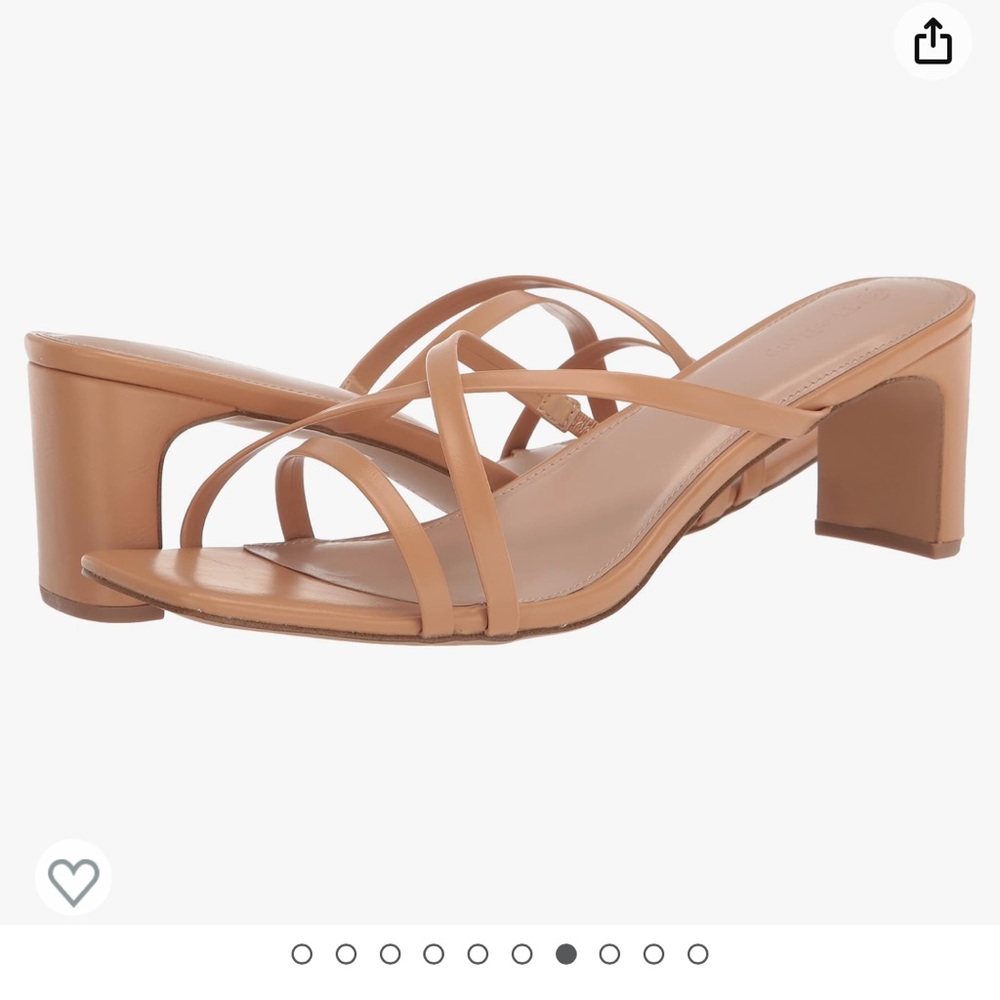 The Drop Amelie Strappy Square Toe Heeled Sandal